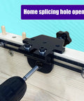 Heavy Duty 3 In 1 Dowel Jig Kit With High Carbon Steel Adjustable Woodworking Drill Guide and bits in use on wood