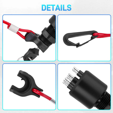 Boat Ignition Switch With Two Keys And Safety Lanyard For OMC Johnson Evinrude 40-200HP Outboard Motors Replacement 175974 durable details