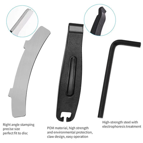 Right angle stamping, POM claw tool, and high-strength hex wrench from All In One 4 Piston Mountain Bike Brake Pads Set For Disc Brakes
