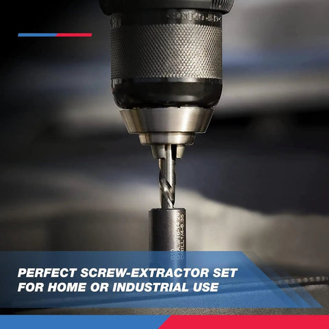 Ultimate Heavy Duty Screw And Bolt Extractor Kit With Multispline And Spiral Extractors Left Hand Drill Bits in use