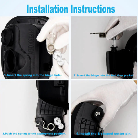 Installation process of Chevy Silverado And GMC Sierra Fuel Door Hinge Kit With Gas Door Spring Aluminum Replacement for 2019-2025