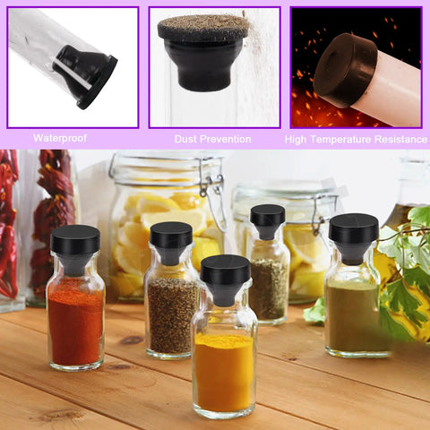 70Pcs Rubber Silicone Push In Bumpers Feet Kit With Ridged Stem For 3mm To 8mm Holes in spice and condiment jars