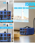 1500W Voltage Converter Transformer for Home Use Step Up and Step Down 110V 120V to 220V 240V with LCD Display