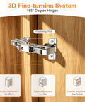 Straight Up Heavy Duty Soft Close Cabinet Hinges For Full Overlay Kitchen Doors And Closet Folds Smooth As Butter Steel Build 165 degree hinge with adjustment features.