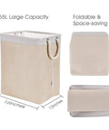 Stand Up Laundry Hamper With Handles And Built In Liner Two Pack Collapsible Laundry Basket showing foldable and space-saving design