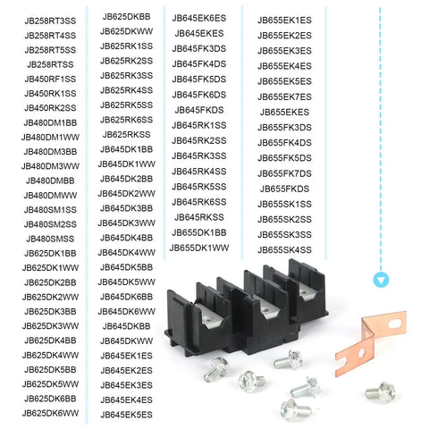 Heavy Duty Terminal Block Assembly For Electric Range And Oven Wiring Easy Install Replacement Part For Stoves Durable Reliable Power Connection Compatible With WB17T10011 And Related Parts AP3736048 1085735, black terminal block kit with screws and copper bracket