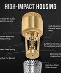 1 Inch Brass Foot Valve No Lead Heavy Duty Workhorse Backflow Preventer With Female Connection Keeps Pressure Up And Prevents Backflow Works With Any Pump Or Brand Ideal For Ponds Wells Tanks And Irrigation Systems showing internal components and features
