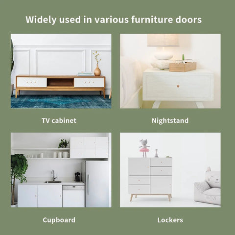 Unfinished Wood Cabinet Pull Knobs used on TV cabinet, nightstand, cupboard, and lockers in various furniture doors.