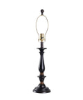 Gavin Lamp Set Duo In Golden Flecked Bronze With Gold Highlights, Traditional Candlestick Style Table Lamps, base view.