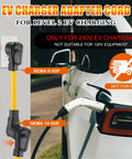 Beefy 50 Amp Welder To EV Charger Cord 1Ft NEMA 6-50P To 14-50R Adapter For Level 2 Charging shown with car charging