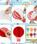 Assembly instructions for Dream Big Bulletin Board Set 66 Pieces with Hot Air Balloons Cloud Borders 3D Honeycombs.