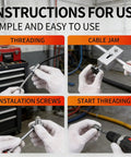 Instructions for Pro Grade Wall Wiring Machine And Cable Hidden Pipe Threading Tool With Electric Drill Feed System.