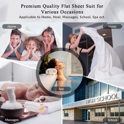 Super Soft Double Brushed Microfiber Full Flat Sheet Only Wrinkle Free Stain Resistant Hotel Quality Top Sheet For Your Full Size Bed In White Super Cozy Breathable 81 By 96 Inches