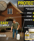 Heavy Duty Water Based Acrylic Concrete Sealer Featuring Dang Solid Medium Gloss And Low Voc Formula For Driveways And Patios Non Yellowing Indoor Outdoor Masonry Coating Easy Apply Five Gallon Tub application process.