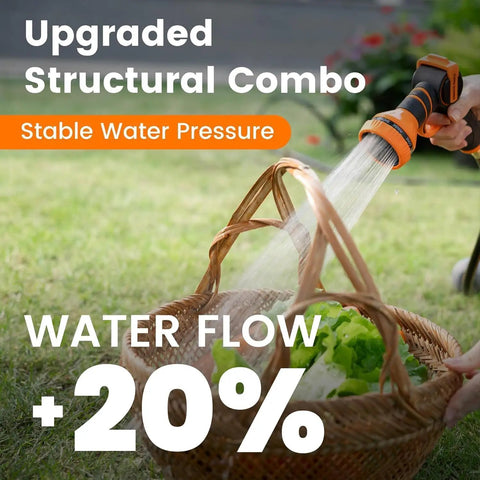 Retractable Garden Hose Reel With Auto Rewind Wall Mount 100 Feet Hose Plus 5 Foot Lead Any Length Lock Hybrid Hose For Easy Watering No Tangles No Fuss Rewind And Smooth Storage, orange nozzle watering basket