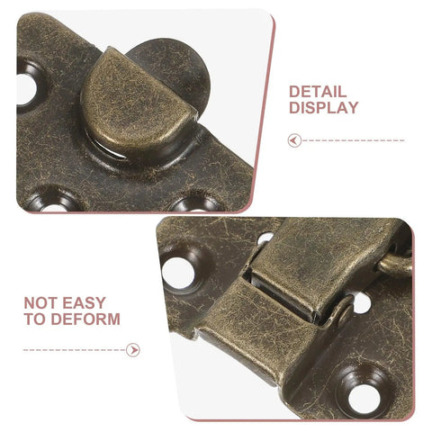 Solid Cold Rolled Steel Toggle Latches Duckbill Hasp Lock Set For Toolboxes Cabinets And Antique Boxes Heavy Duty Grip 6 Pack close-up detail