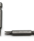 25 Piece Spanner Size Six Screwdriver Insert Bits Crafted From Hardened S2 Steel Impact Ready shown with different angles and hex shank.