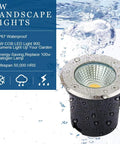 8 Pack 9W LED Well Lights For Outdoor Landscaping Low Voltage 12V 24V IP67 Waterproof in-ground light with water splash background
