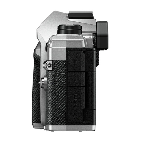 Side view of Rugged Micro Four Thirds Weather Sealed Camera With 5 Axis Image Stabilization, 50MP High Resolution Handheld Shot