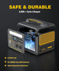 On The Go Portable Power Station 600W With 110W Solar Panel LiFePO4 Battery Solar Generator open view of internal components