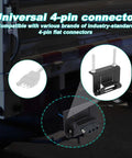 Vehicle Side Wire Harness Mounting Bracket Kit For 4 Pin Trailer Plug And 4-Way Flat Connector on truck display