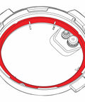 Illustration of Two Pack Replacement Sealing Rings For Mini 3 Quart Electric Pressure Cooker Inner Pot Clear Non Toxic BPA Free