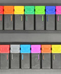 Color-coded mandrels from Pro Grade 16 Inch Rivet Nut Tool Kit With 15 Metric And SAE Mandrels, 236 Assorted Rivet Nuts, Heavy Duty Carrying Case