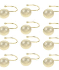 Half Round Shower Curtain Hooks 12 Pack Zinc Frosted Silver Hanging Rings Glide Smoothly For No Snag Easy Install Accessories