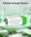 Heavy Duty 9 Volt Alkaline Batteries 8 Pack With Ten Year Shelf Life Leak Proof Design solid reliable power displayed in a green eco-friendly setting.