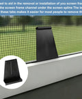 Thirty Piece Window Screen Pull Tabs And Spline Channel Lift Tools For Effortless Door Repair durable plastic glider shown in window frame.