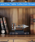 Turbofan Engine Model 28cm Replica For Science Education And Aviation Nerd Gift 3D printed decor on wooden shelf