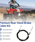 Rear Hand Brake Cable Kit for ATV Fits TRX350 Rancher 350 400 420 Foreman 400 500 Rubicon 500 Parking Brake Cable With Rear Brake Adjuster Hardware Kit Ride Ready with ATV in desert background