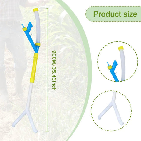 Handy Manual Fertilizer Spreader For Farm Use Time Saving Press Type Tool Built For Corn Vegetables Sugarcane Peppers And Fruit Trees Durable Agricultural Spreading Device Easy To Use shown with 90 cm size displayed