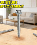 Self Drilling Screws For Metal With Hex Washer Head, Size Eight By One And A Half Inches, 410 Stainless Steel Magnetic Built Tough Heavy Duty High Strength Self Tapping Tek Screws For HVAC Roofing Wood To Steel With Waterproof Washers shown in a furniture setting.