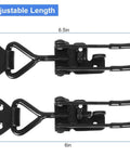 Set Of 4 Beefy Heavy Duty Toggle Latch Clamps With 660 Lb Capacity, Adjustable Black Metal Pull Latches side view