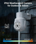 Kick Up Your Yard Watch With This Rock Solid 1080P Pan Tilt Wired Security Camera, IP66 weatherproof design ensuring clear outdoor monitoring.