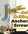 100 Piece Self Tapping Drywall Anchor Kit With Expansion Dowels For Gypsum Board Fixing Rust Resistant Yellow Zinc Plated Carbon Steel Screws No Prep Install Easy Quick Mount For Heavy Wall Items, self-drilling anchors in drywall