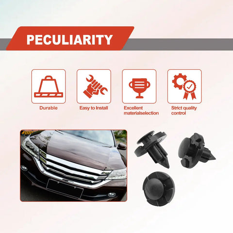 20Pcs Universal Fender Push Type Retainer Clips Kit With Easy Install For Nissan Infiniti Mitsubishi Chrysler Dodge.