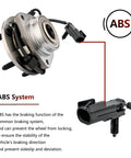 ABS sensor with Front Wheel Hub Bearing Assembly Compatible With Chevrolet Trailblazer 2002 2009 SSR 2003 2006