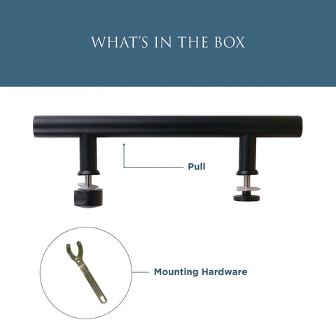 Madison Barn Door Pull Handle Matte Black 12 Inch For Wood Interior Doors Modern Farmhouse Hardware Includes All Accessories