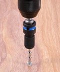 Get Your Hands On This Awesome Bolt Extractor Kit With Multi Spline Easy Out Set And Quick Release Tool For Crushing Seized Screws In Cars Or Sheds, close-up steel bit removing a stripped screw