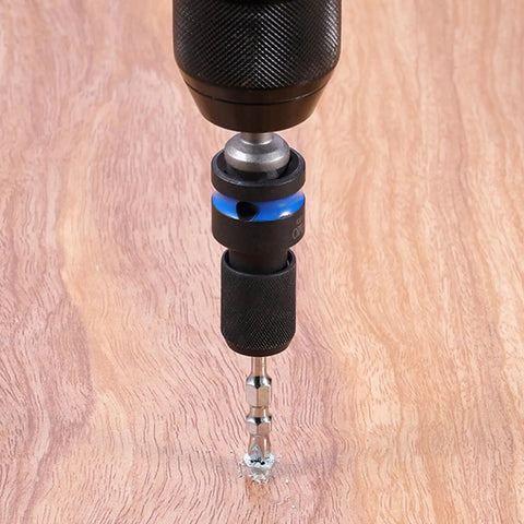 Get Your Hands On This Awesome Bolt Extractor Kit With Multi Spline Easy Out Set And Quick Release Tool For Crushing Seized Screws In Cars Or Sheds, close-up steel bit removing a stripped screw