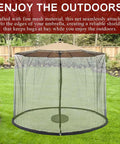 Keep Bugs Out With A 9 Foot Patio Umbrella Bug Screen Featuring A Zipper Door And Breathable Polyester Netting For The Ultimate Outdoor Mosquito Shield For Your Patio Umbrella Not Included.