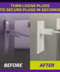 Before and after comparison using Loose Outlet Fix Glow In The Dark 25 Pack Easy No Fuss Upgrade For Home Electrical Safety