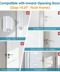Door Reinforcement Lock For Front Door With 800 Lbs Strength Top Of Door Safety Latch Kid Safe Flip Lock Heavy Duty Door Security For Inward Swinging Doors Night Guardian Stop Entry And Easy Install on inward-opening door