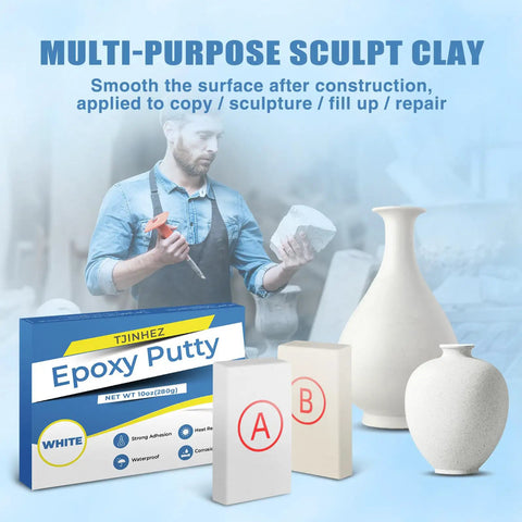 Epoxy Putty 10 Oz 280 G Fast Fix That Bonds Fills Leaks Cracks Holes In Metal Wood Tile Ceramic Plastic with sculpting clay