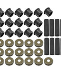 Front Upper And Lower A Arm Bushing Kit For Raptor 350 And Warrior 350 ATV with black bushings and shaft collars
