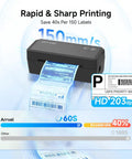 Bluetooth Thermal Label Printer With Stand Go-To Wireless 4x6 Shipping Label Printer For Small Biz displaying rapid printing speed