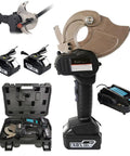 Heavy Duty Cordless Electric Hydraulic Cable Cutter And Crimping Tool For Copper Aluminum Wires Up To 50 Mm Capacity with batteries and case.