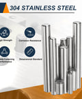 55 Pcs M3 Dowel Pins 3mm By 35mm 304 Stainless Steel Cylindrical Shelf Support Pegs For Metal Devices Silver